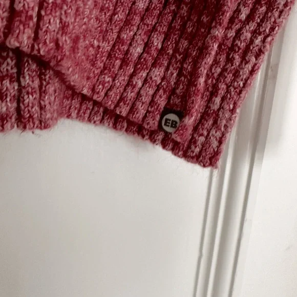 Eddie Bauer Rest & Repeat Funnel Neck Sweater Size Large EUC - Berry - Picture 2 of 4